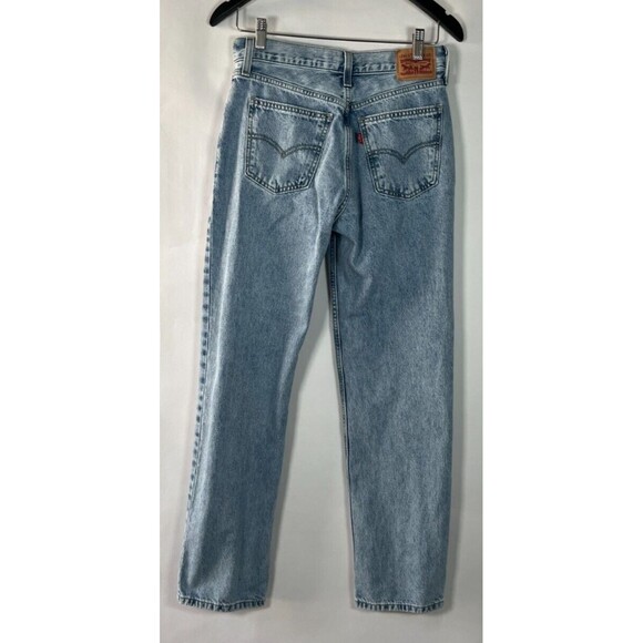 Levis Low Pro Straight Leg Jeans Size 26 Medium Wash Casual Everyday Denim - Picture 7 of 13